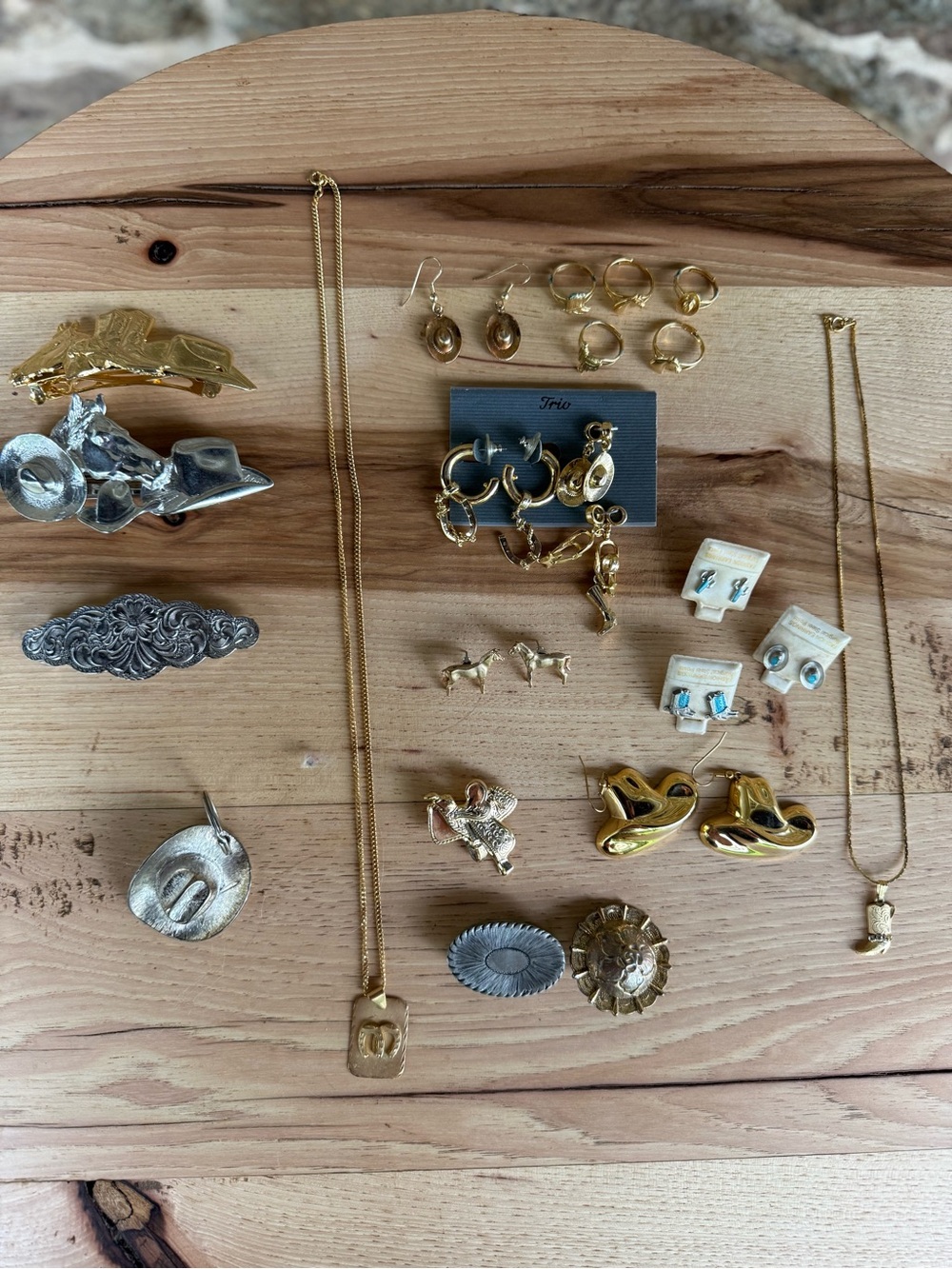 Gold-Tone and Silver Women's Jewelry Lot-Western, Equestrian, Horse Themed